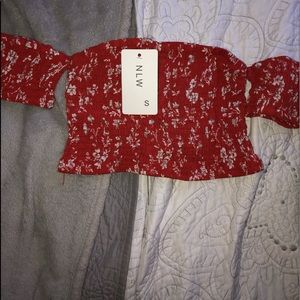 Off the shoulder crop top